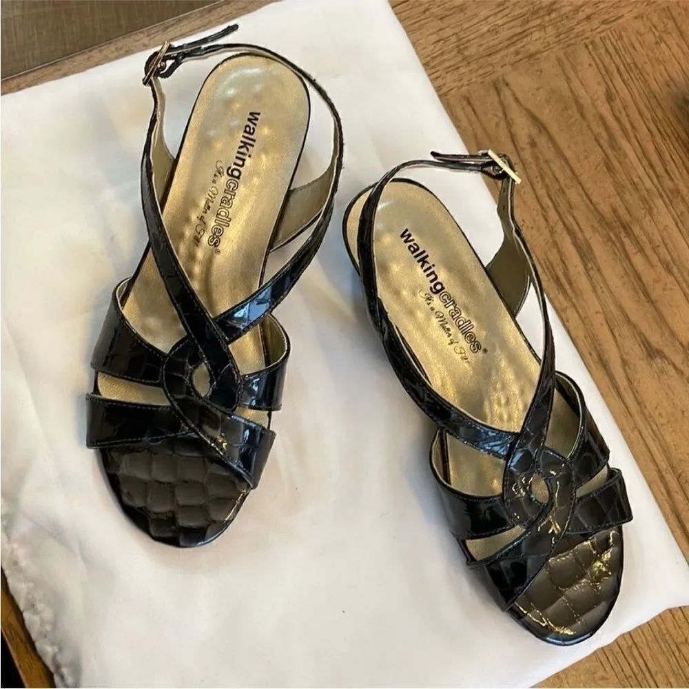 Walking Cradles Navy strappy sandals.   New
